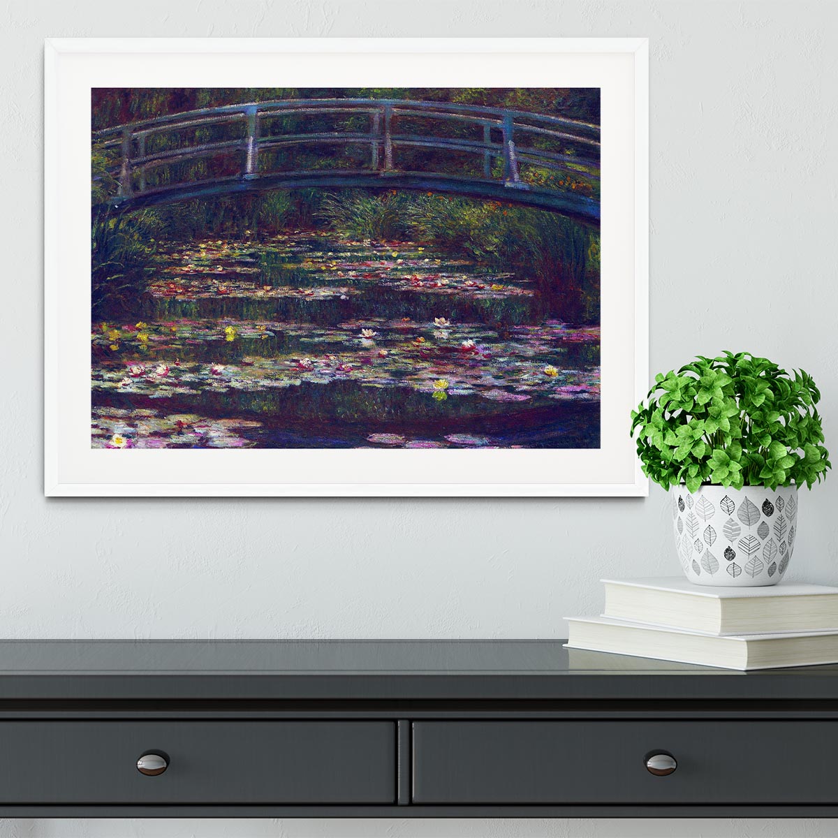 Water Lily Pond 5 by Monet Framed Print - Canvas Art Rocks - 5