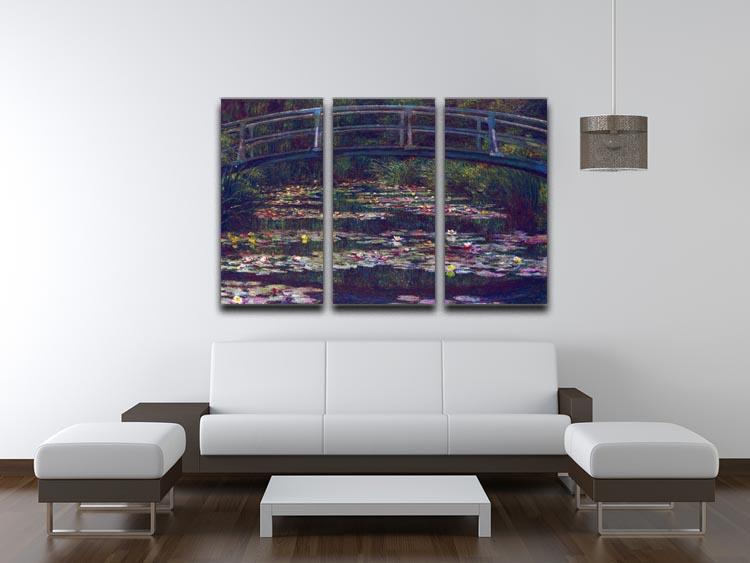 Water Lily Pond 5 by Monet Split Panel Canvas Print - Canvas Art Rocks - 4