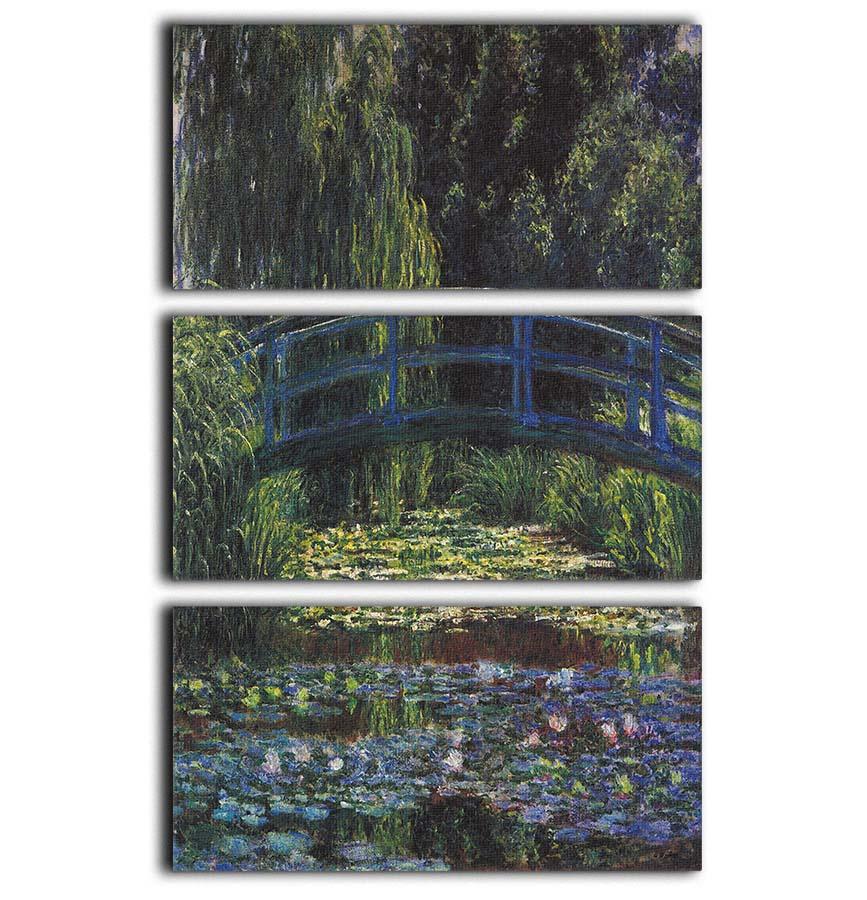Water Lily Pond 6 by Monet 3 Split Panel Canvas Print - Canvas Art Rocks - 1