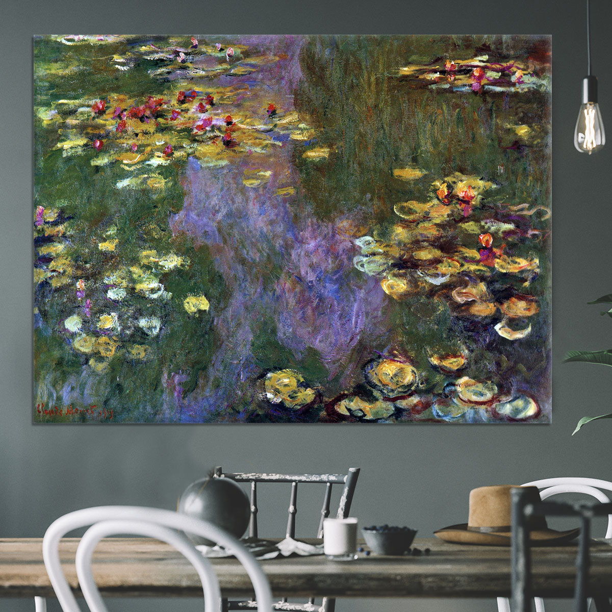 Water Lily Pond Giverny by Monet Canvas Print or Poster - Canvas Art Rocks - 3