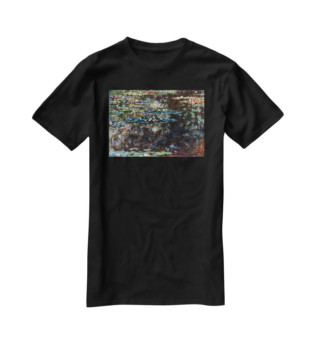 Water garden at Giverny by Monet T-Shirt - Canvas Art Rocks - 1