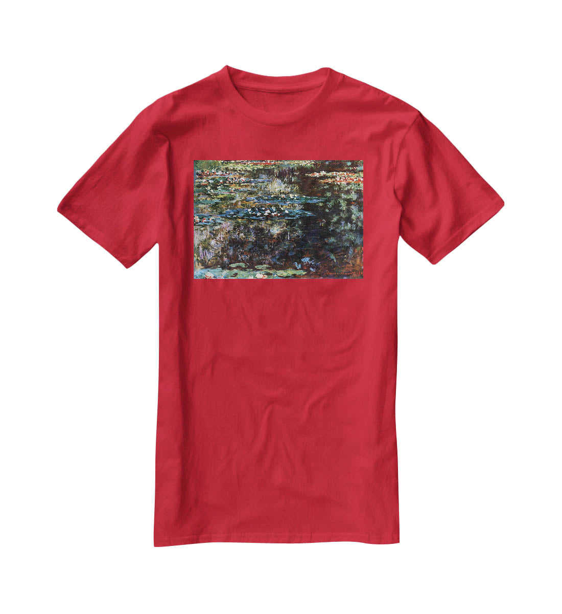 Water garden at Giverny by Monet T-Shirt - Canvas Art Rocks - 4