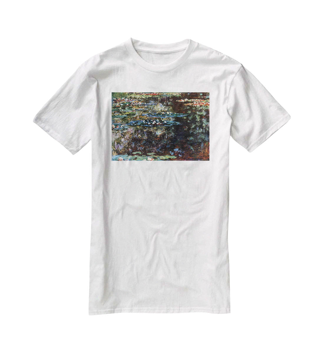 Water garden at Giverny by Monet T-Shirt - Canvas Art Rocks - 5