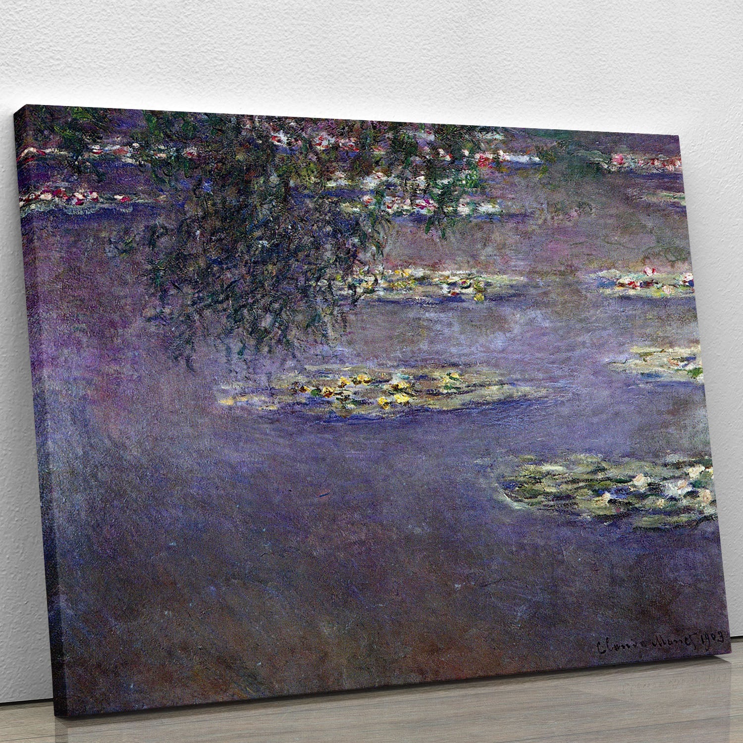 Water lilies water landscape 1 by Monet Canvas Print or Poster - Canvas Art Rocks - 1