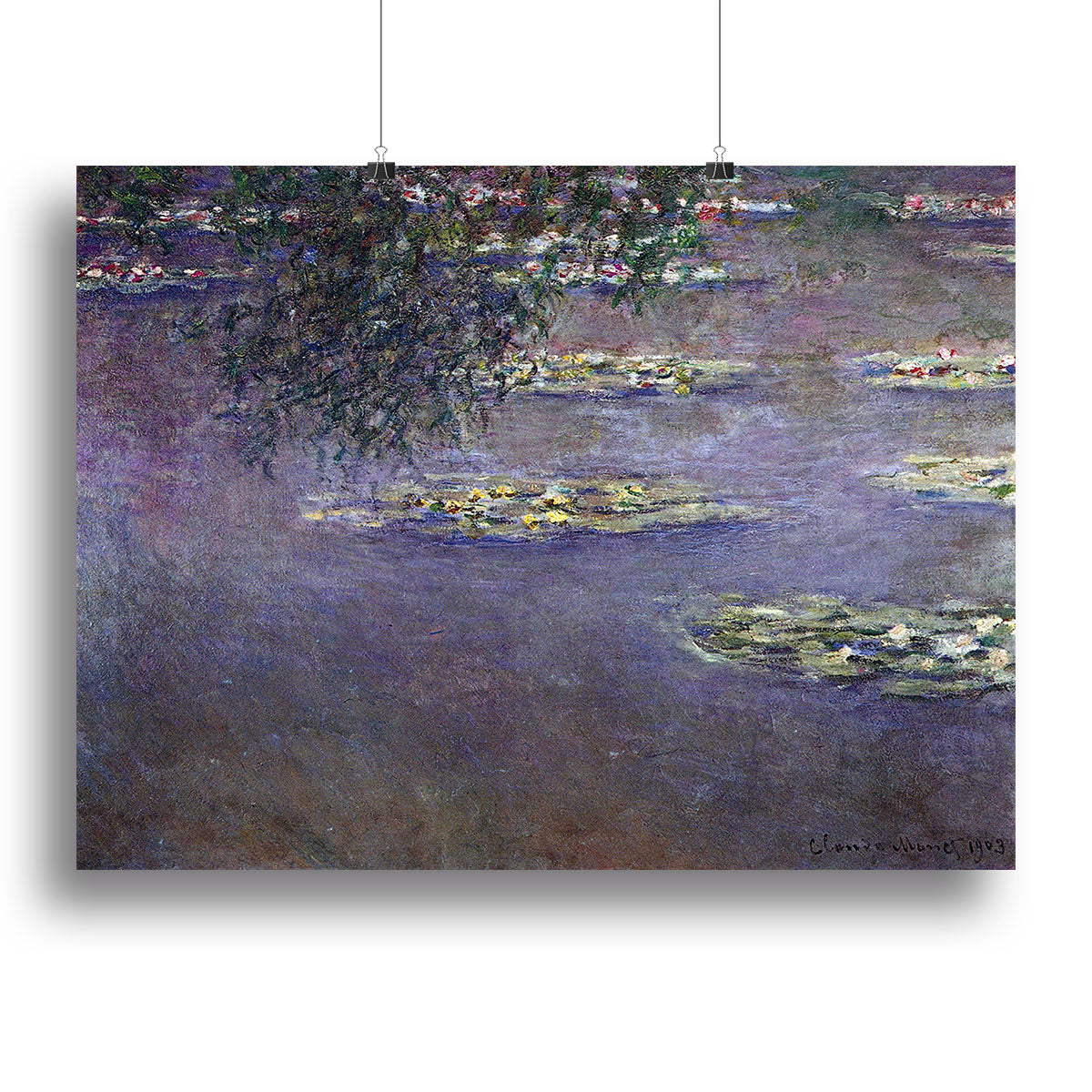 Water lilies water landscape 1 by Monet Canvas Print or Poster - Canvas Art Rocks - 2