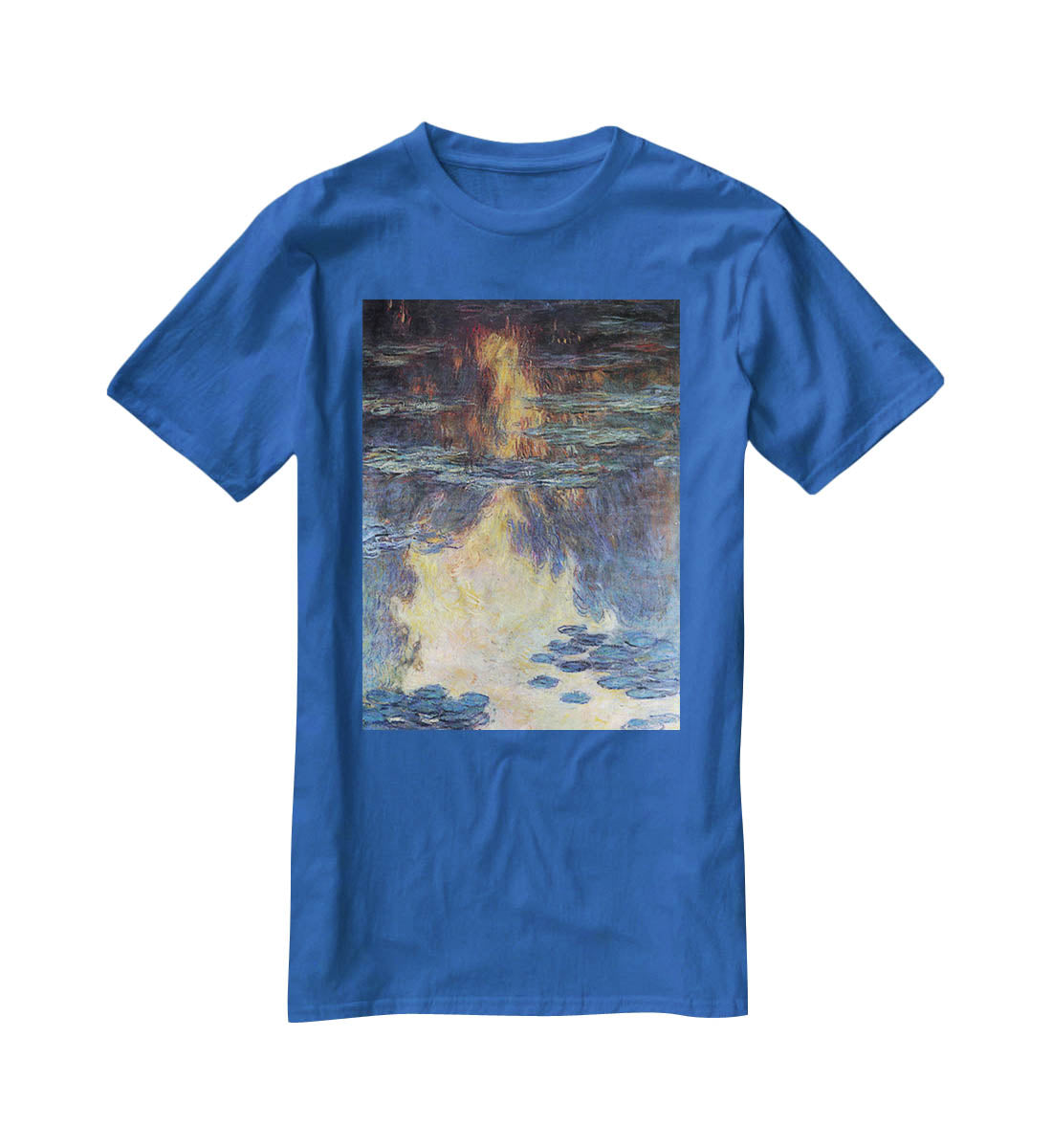 Water lilies water landscape 2 by Monet T-Shirt - Canvas Art Rocks - 2