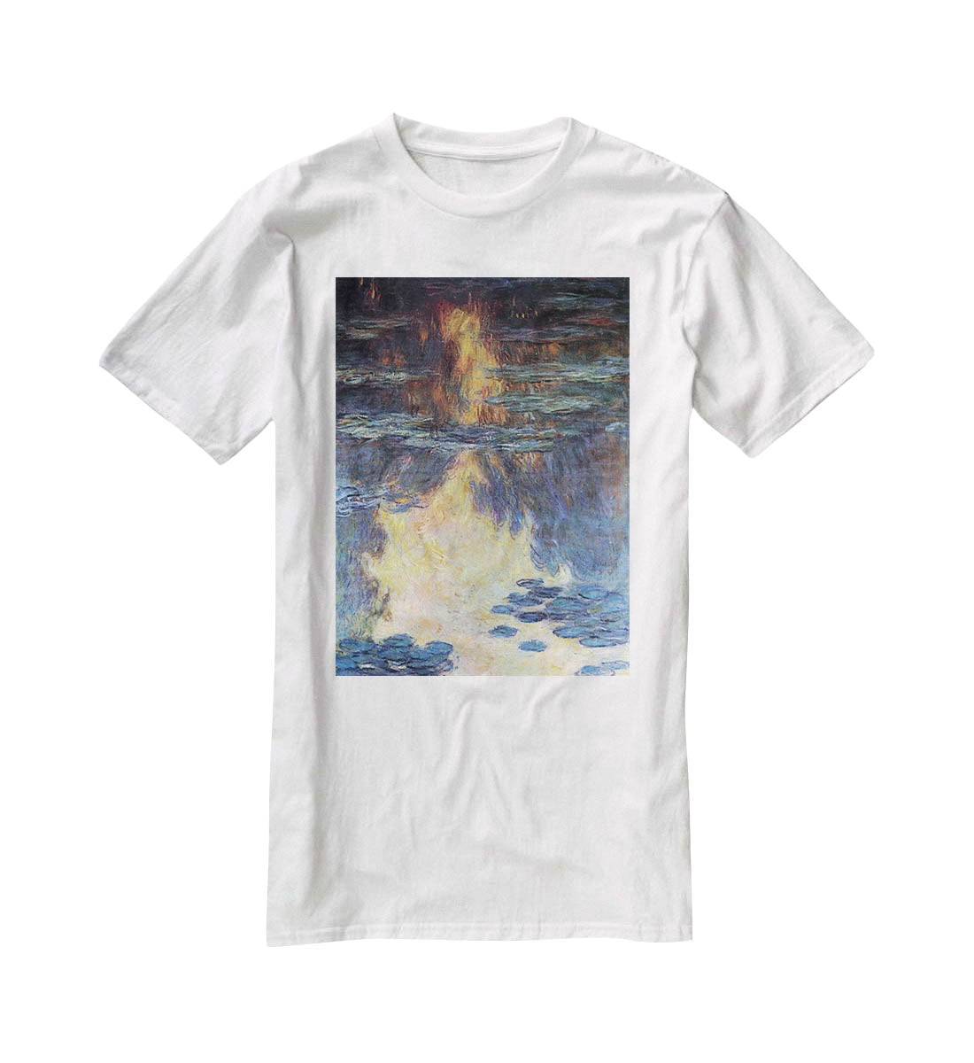 Water lilies water landscape 2 by Monet T-Shirt - Canvas Art Rocks - 5