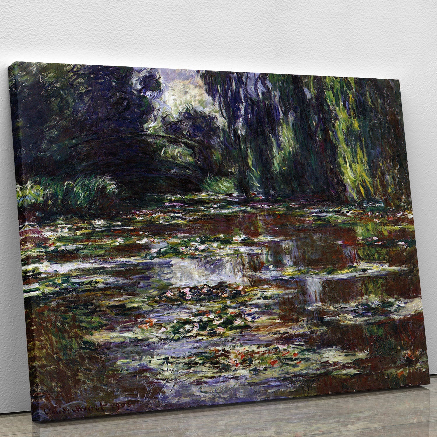 Water lilies water landscape 3 by Monet Canvas Print or Poster - Canvas Art Rocks - 1