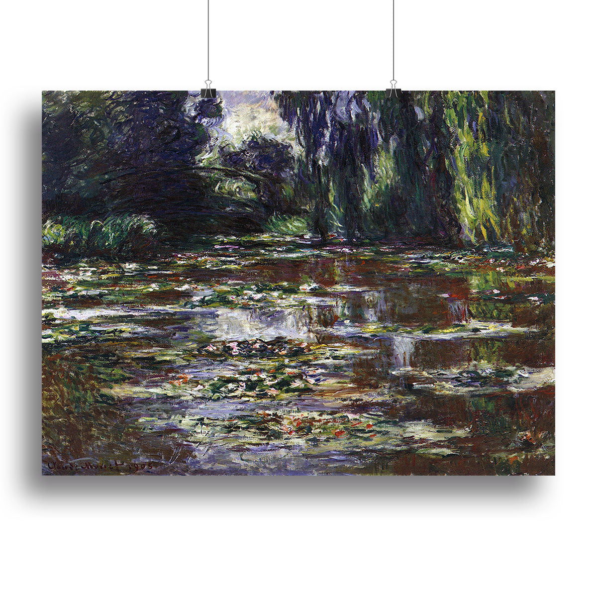 Water lilies water landscape 3 by Monet Canvas Print or Poster - Canvas Art Rocks - 2