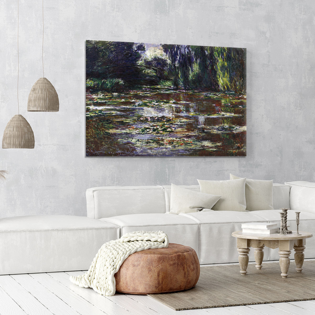 Water lilies water landscape 3 by Monet Canvas Print or Poster - Canvas Art Rocks - 6