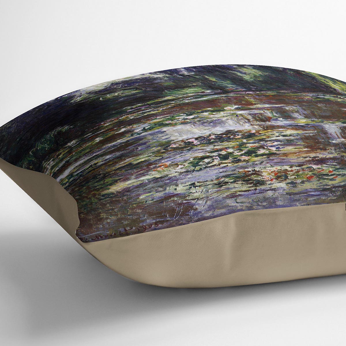 Water lilies water landscape 3 by Monet Cushion