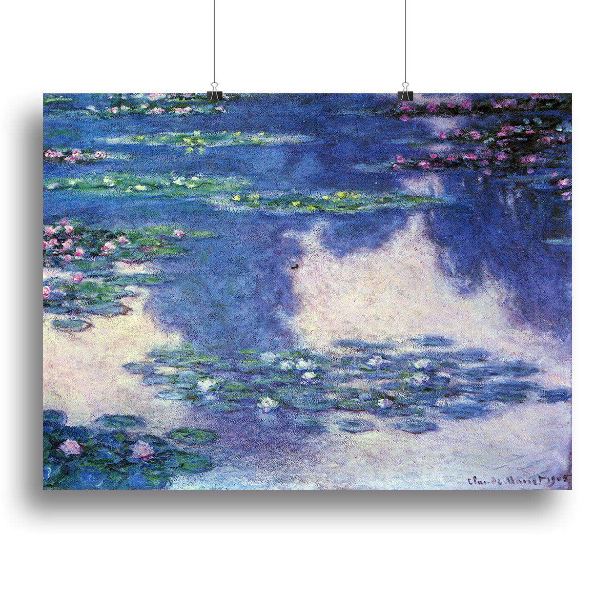 Water lilies water landscape 4 by Monet Canvas Print or Poster - Canvas Art Rocks - 2