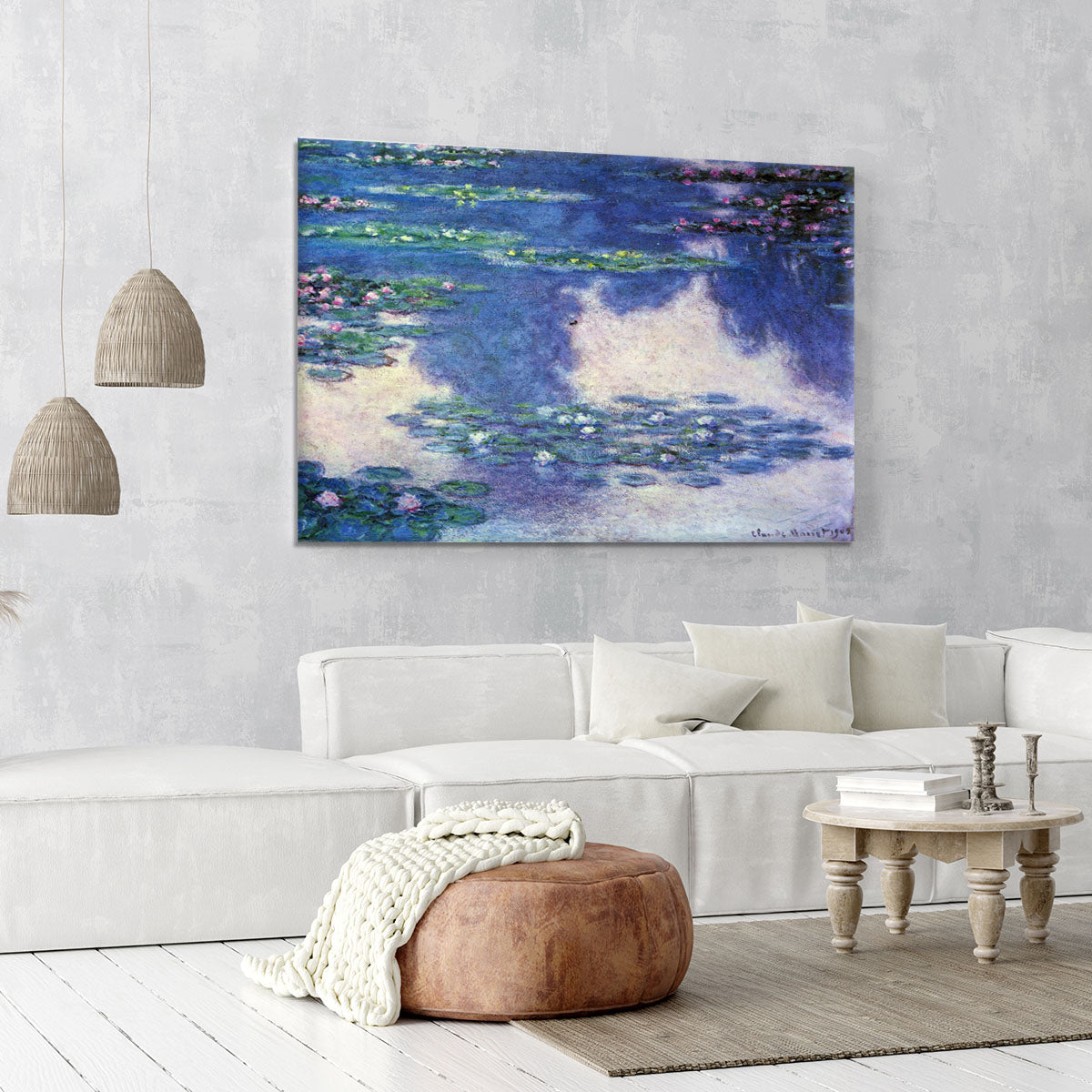 Water lilies water landscape 4 by Monet Canvas Print or Poster - Canvas Art Rocks - 6