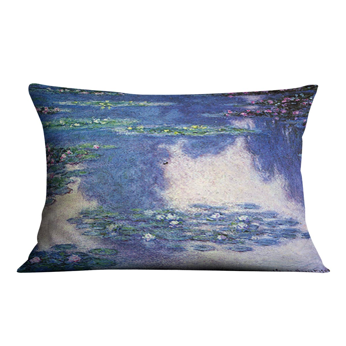 Water lilies water landscape 4 by Monet Cushion
