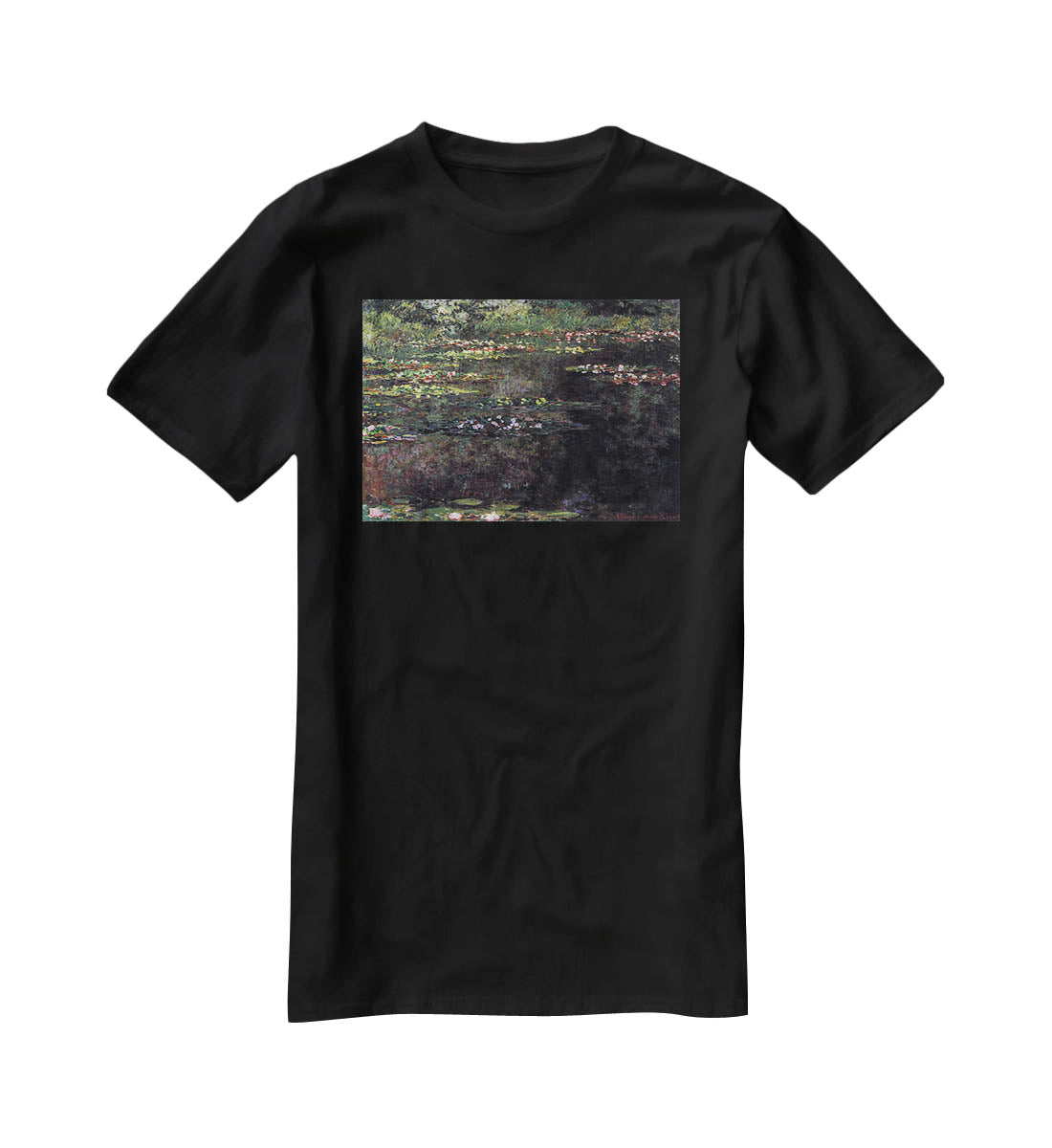 Water lilies water landscape 5 by Monet T-Shirt - Canvas Art Rocks - 1