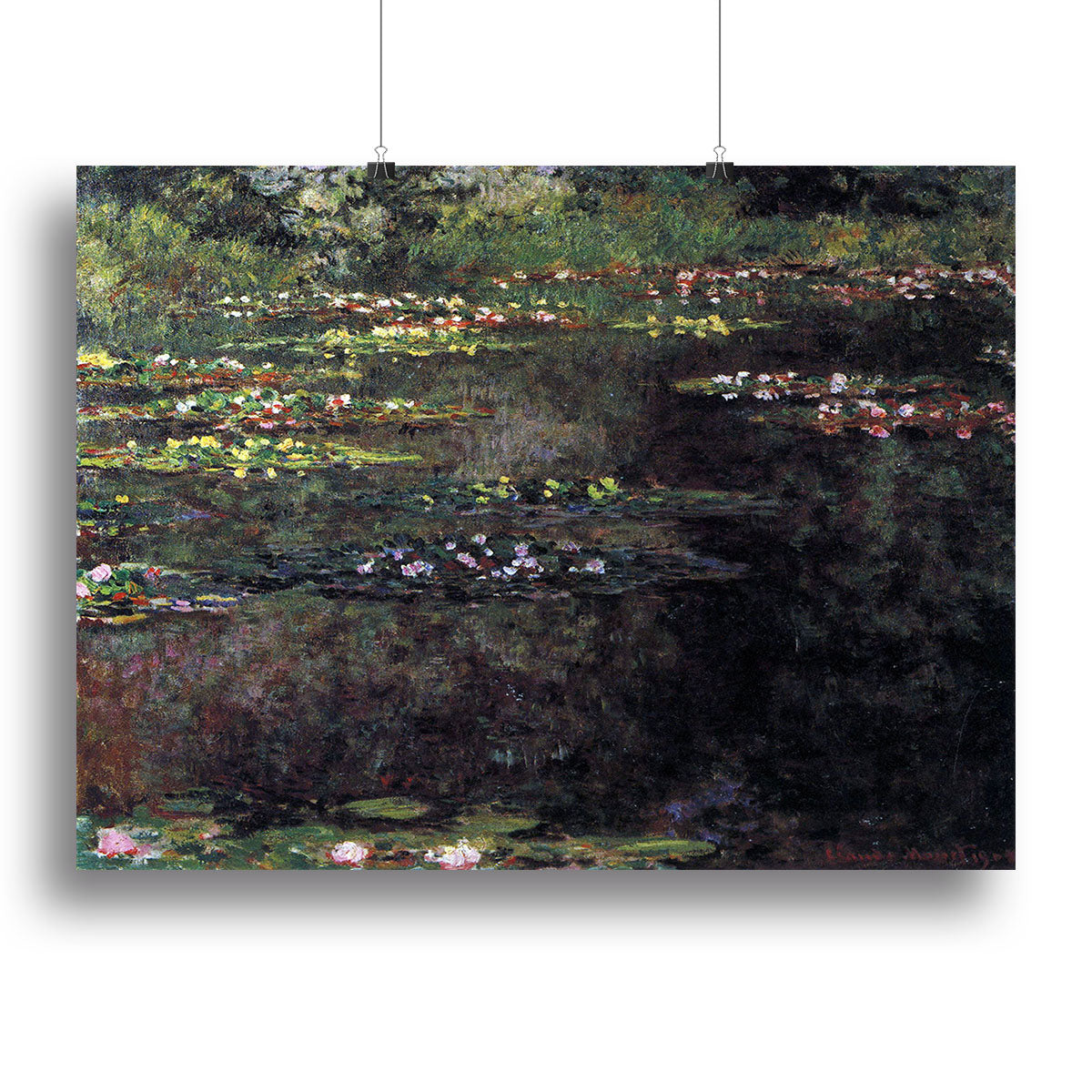Water lilies water landscape 5 by Monet Canvas Print or Poster - Canvas Art Rocks - 2