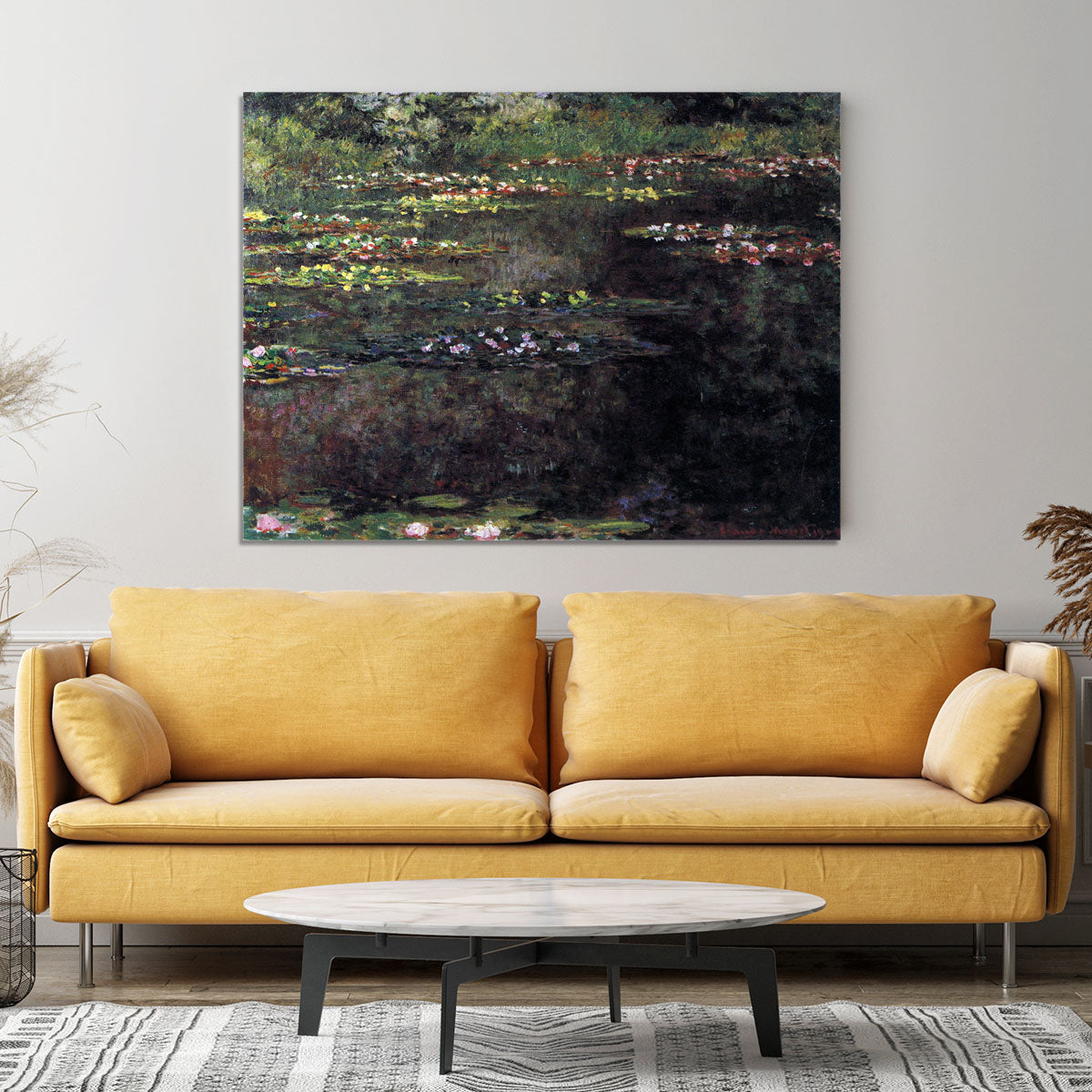 Water lilies water landscape 5 by Monet Canvas Print or Poster - Canvas Art Rocks - 4