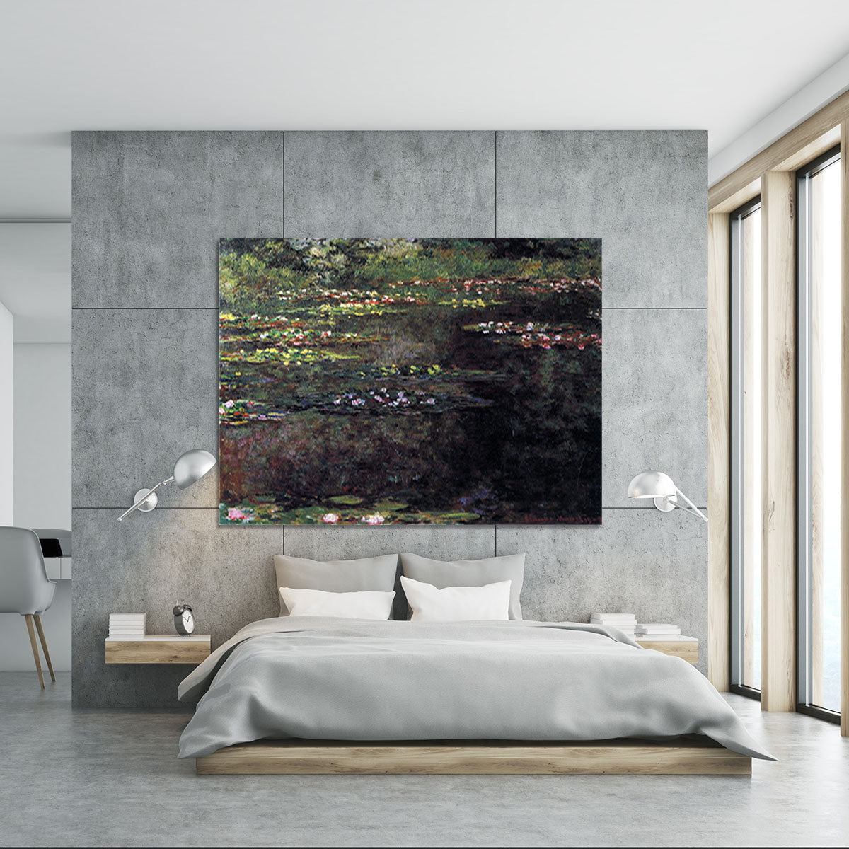 Water lilies water landscape 5 by Monet Canvas Print or Poster - Canvas Art Rocks - 5