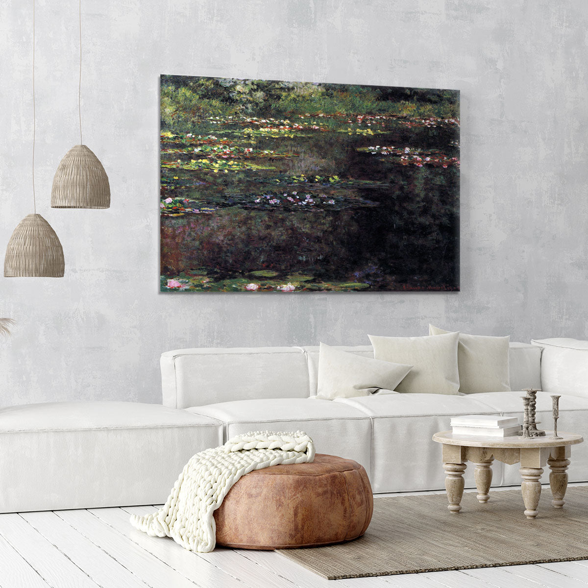 Water lilies water landscape 5 by Monet Canvas Print or Poster - Canvas Art Rocks - 6