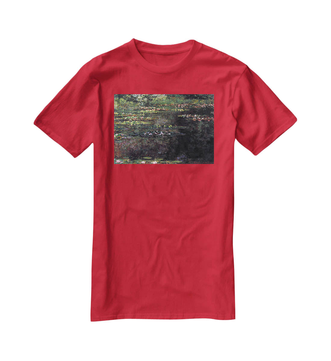 Water lilies water landscape 5 by Monet T-Shirt - Canvas Art Rocks - 4