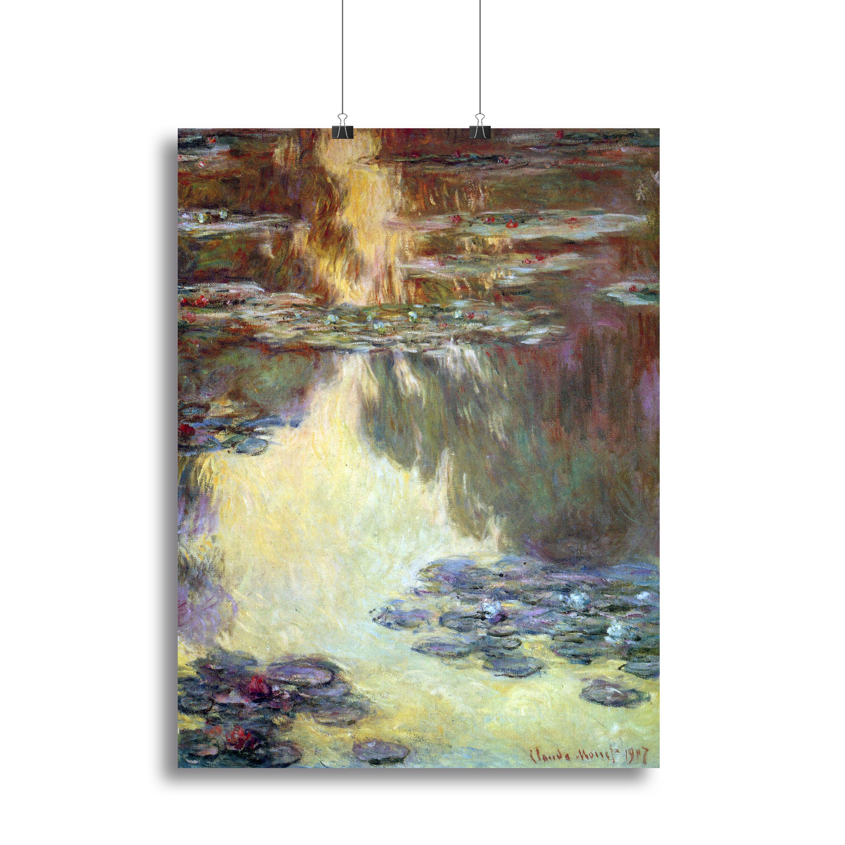 Water lilies water landscape 6 by Monet Canvas Print or Poster - Canvas Art Rocks - 2