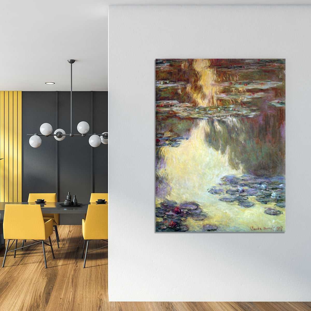 Water lilies water landscape 6 by Monet Canvas Print or Poster - Canvas Art Rocks - 4
