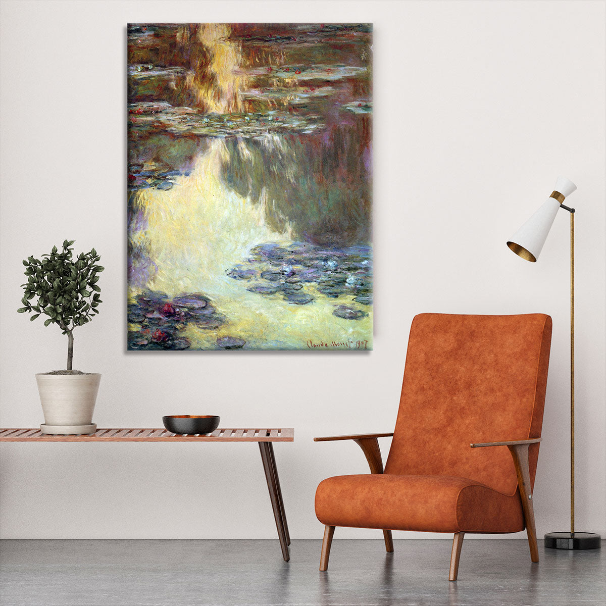 Water lilies water landscape 6 by Monet Canvas Print or Poster - Canvas Art Rocks - 6