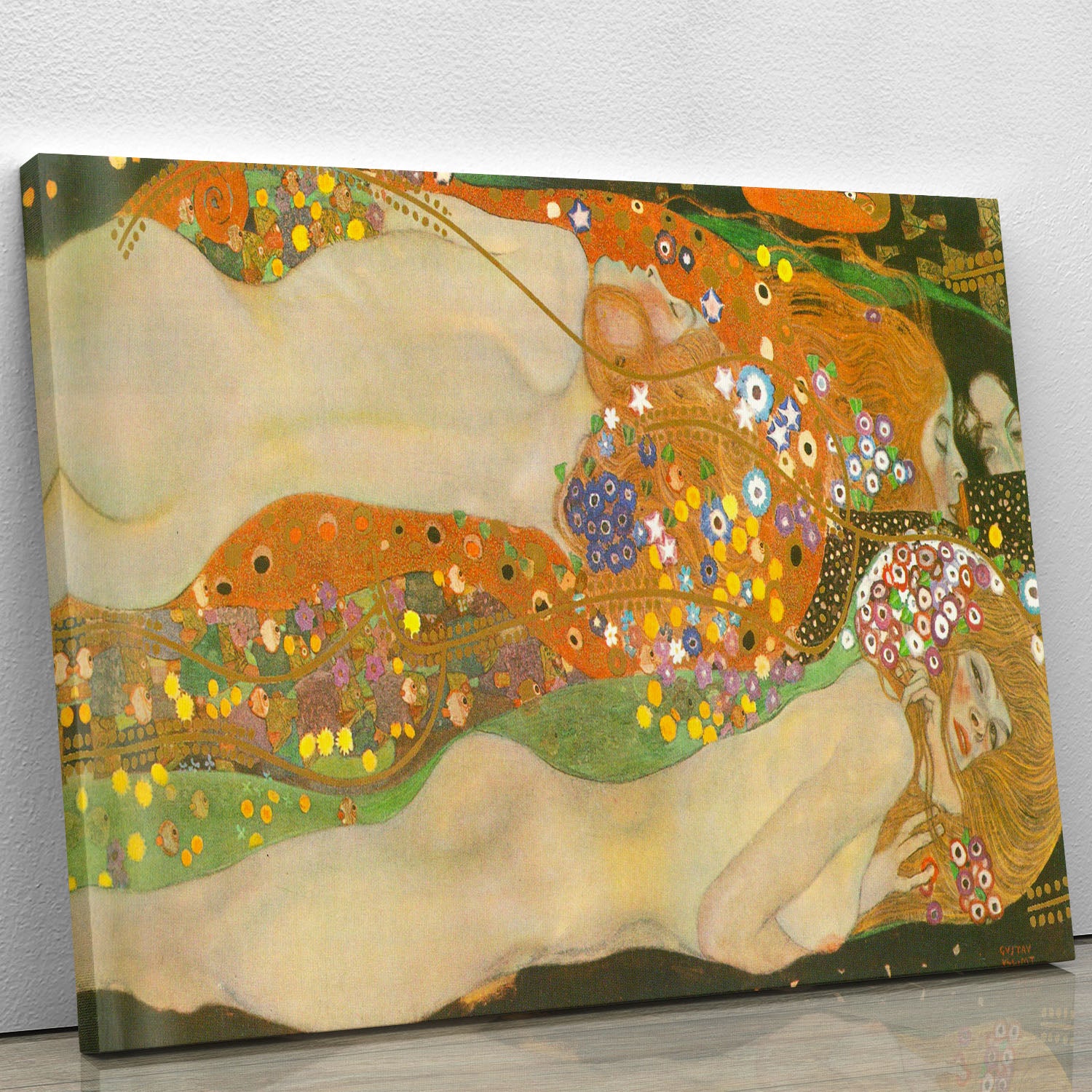 Water snakes friends II by Klimt Canvas Print or Poster - Canvas Art Rocks - 1