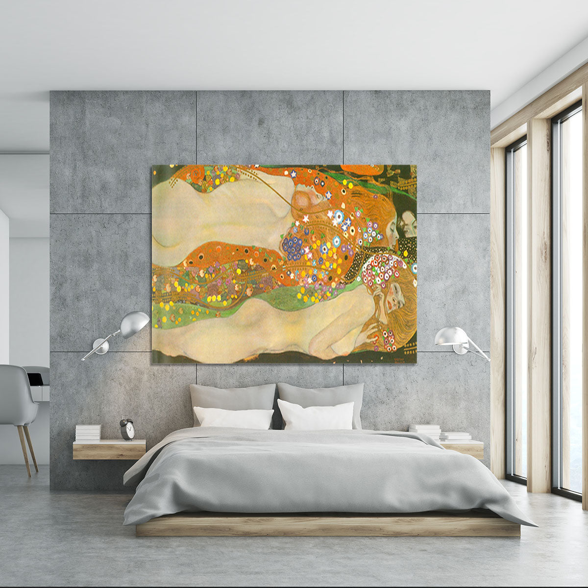 Water snakes friends II by Klimt Canvas Print or Poster - Canvas Art Rocks - 5