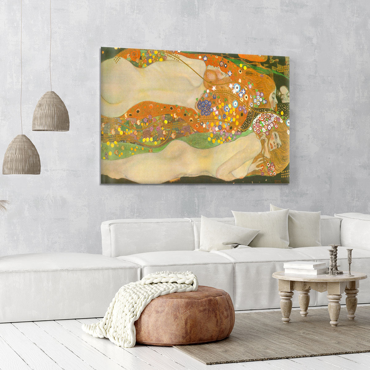 Water snakes friends II by Klimt Canvas Print or Poster - Canvas Art Rocks - 6