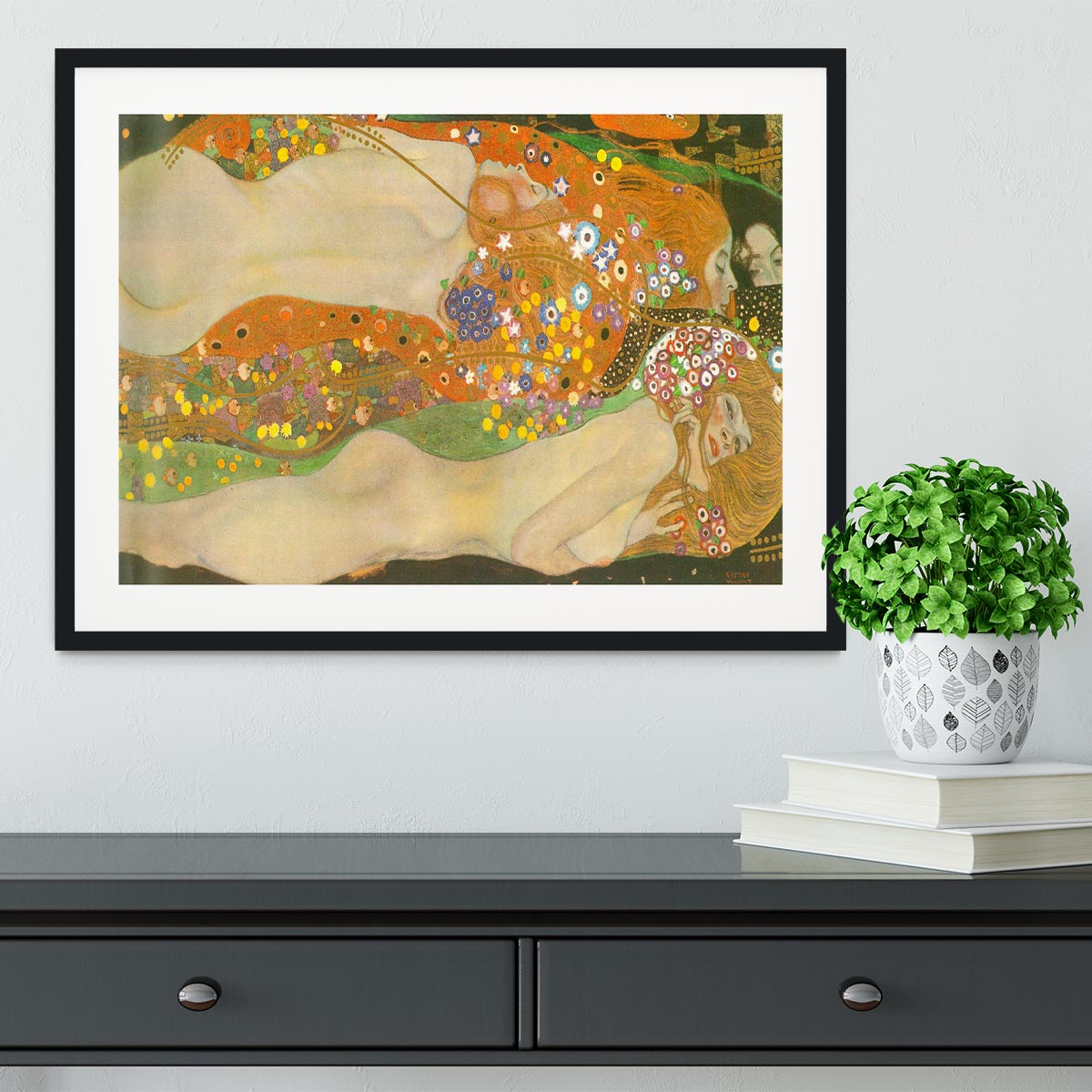 Water snakes friends II by Klimt Framed Print | Canvas Art Rocks