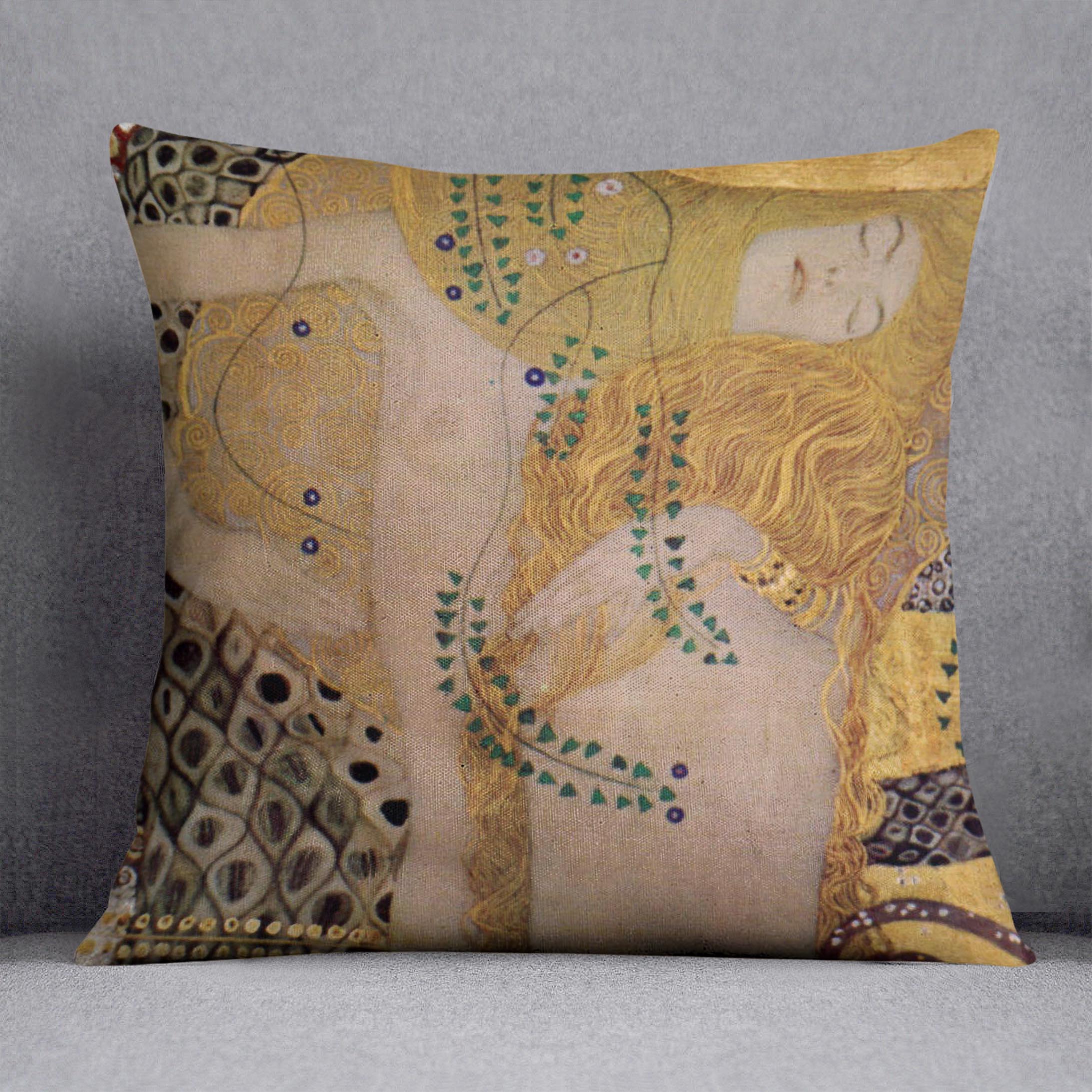 Water snakes friends I by Klimt Cushion