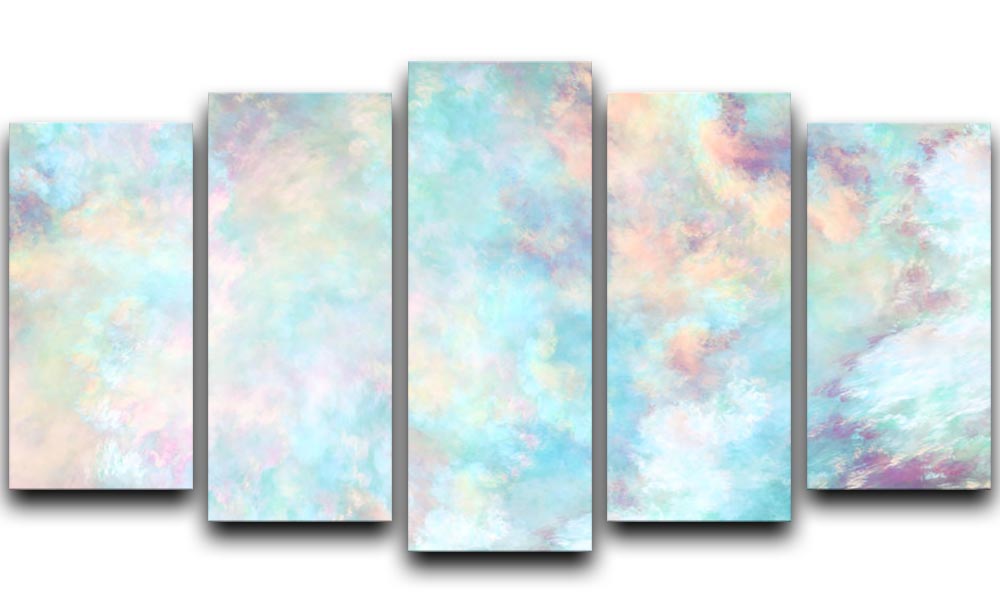 Watercolour Clouds 5 Split Panel Canvas - Canvas Art Rocks - 1