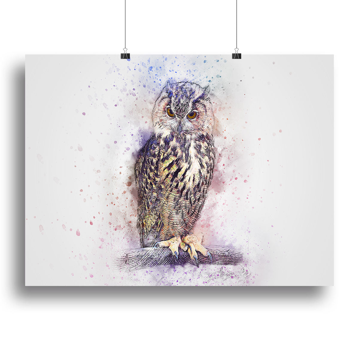 Watercolour Owl Canvas Print or Poster - Canvas Art Rocks - 2