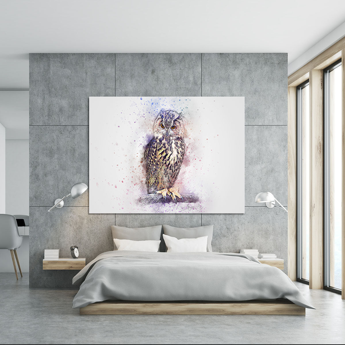 Watercolour Owl Canvas Print or Poster - Canvas Art Rocks - 5