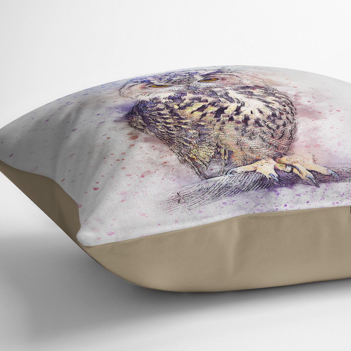 Watercolour Owl Cushion