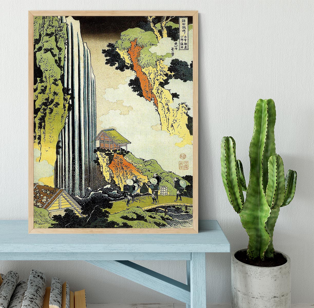 Waterfall by Hokusai Framed Print - Canvas Art Rocks - 4