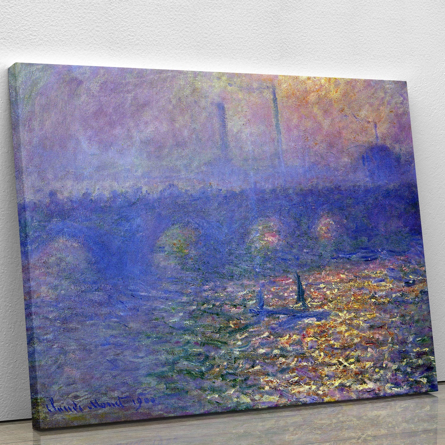 Waterloo Bridge by Monet Canvas Print or Poster - Canvas Art Rocks - 1