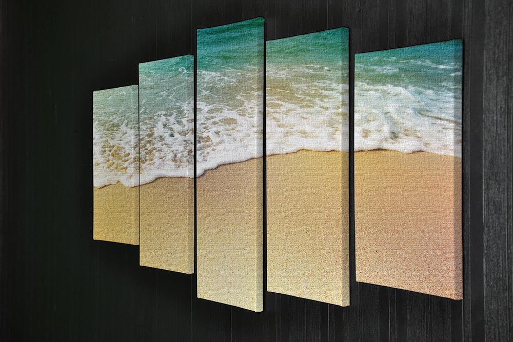 Wave of sea water and sand 5 Split Panel Canvas - Canvas Art Rocks - 2