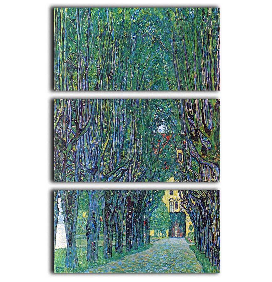 Way to the Park by Klimt 3 Split Panel Canvas Print - Canvas Art Rocks - 1