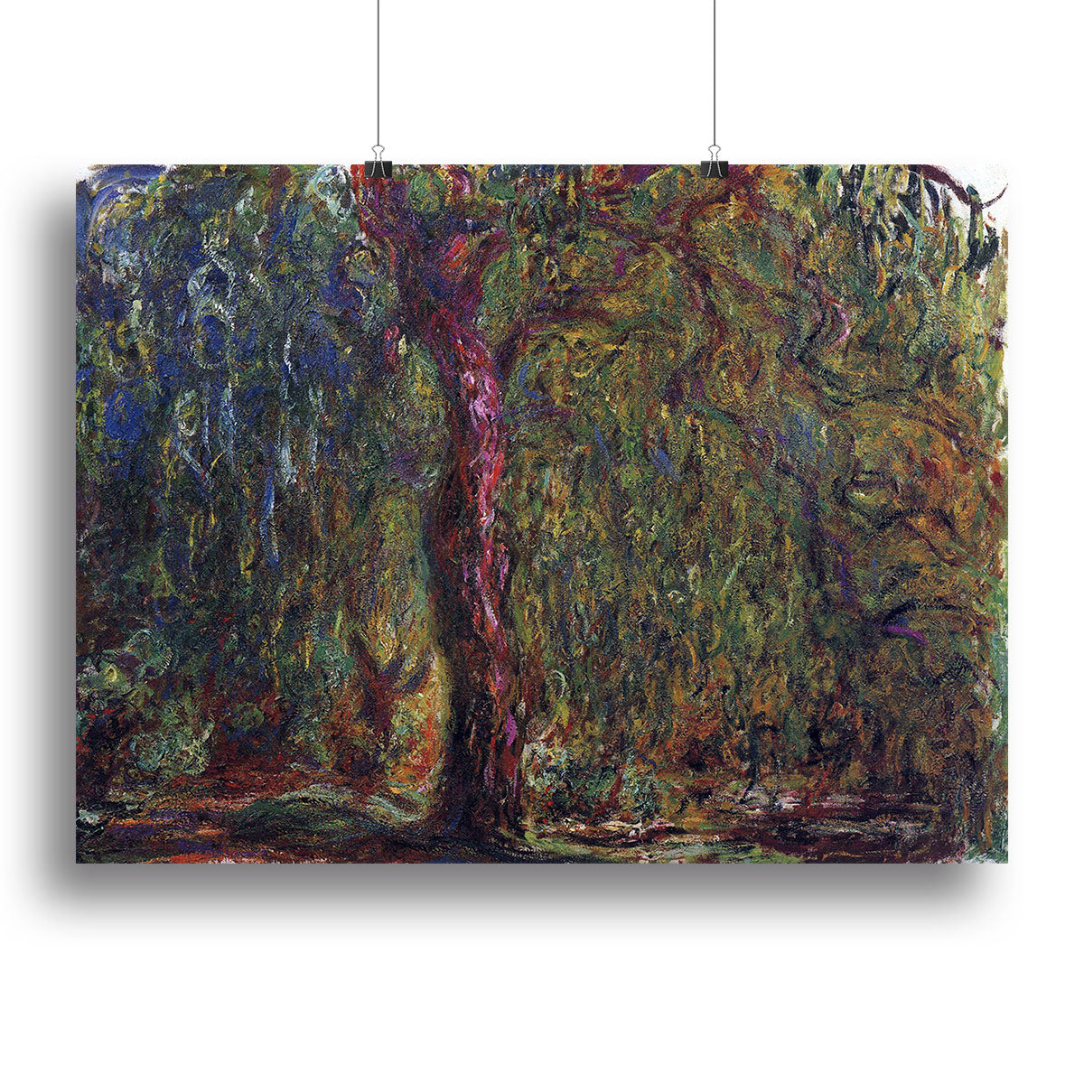 Weeping willow by Monet Canvas Print or Poster - Canvas Art Rocks - 2