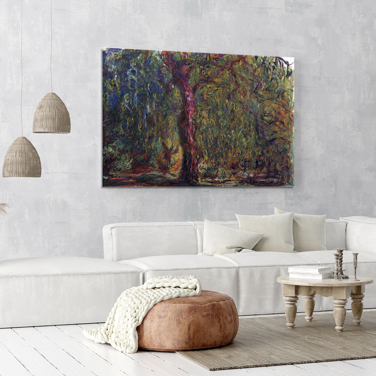 Weeping willow by Monet Canvas Print or Poster - Canvas Art Rocks - 6