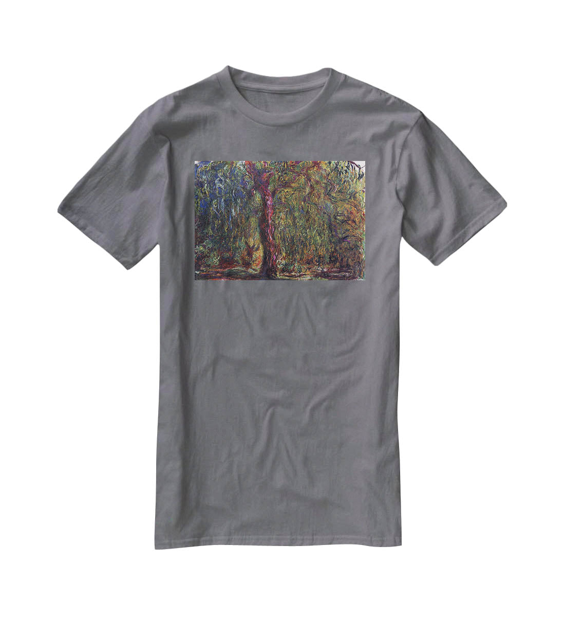 Weeping willow by Monet T-Shirt - Canvas Art Rocks - 3