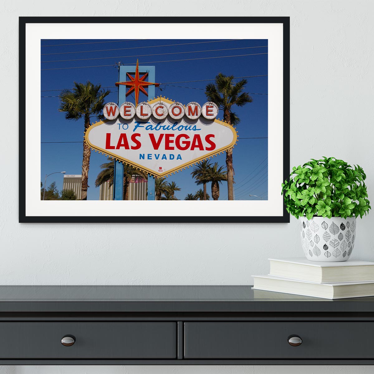 Welcome To Las Vegas Framed Print - Canvas Art Rocks - 1