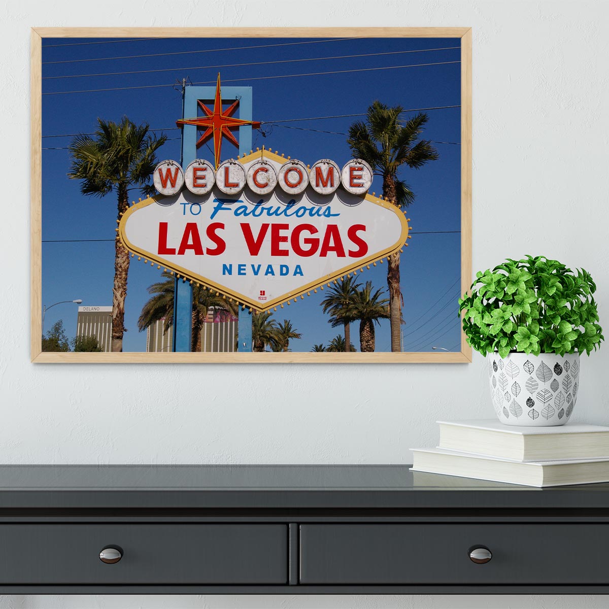 Welcome To Las Vegas Framed Print - Canvas Art Rocks - 4