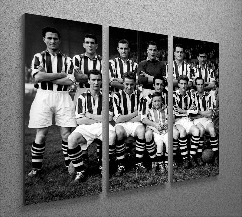 West Bromwich Albion Football Club Team Photo 1955-56 3 Split Panel Canvas Print - Canvas Art Rocks - 2