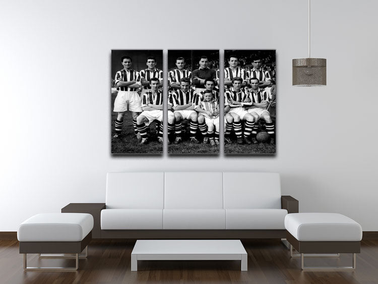 West Bromwich Albion Football Club Team Photo 1955-56 3 Split Panel Canvas Print - Canvas Art Rocks - 3