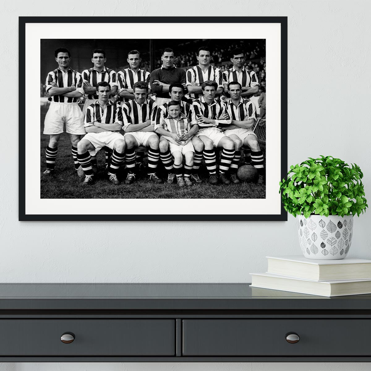 West Bromwich Albion Football Club Team Photo 1955-56 Framed Print - Canvas Art Rocks - 1