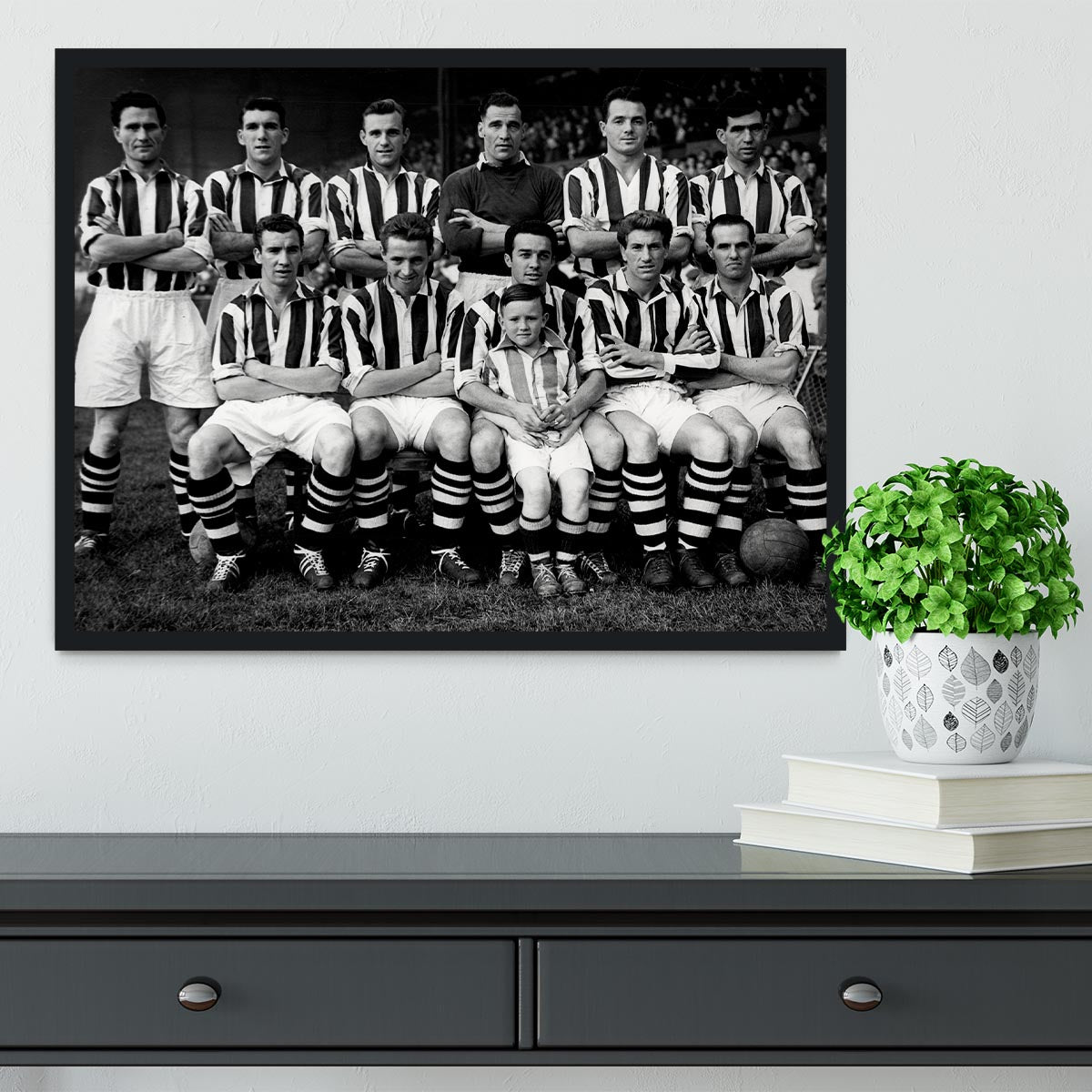 West Bromwich Albion Football Club Team Photo 1955-56 Framed Print - Canvas Art Rocks - 2