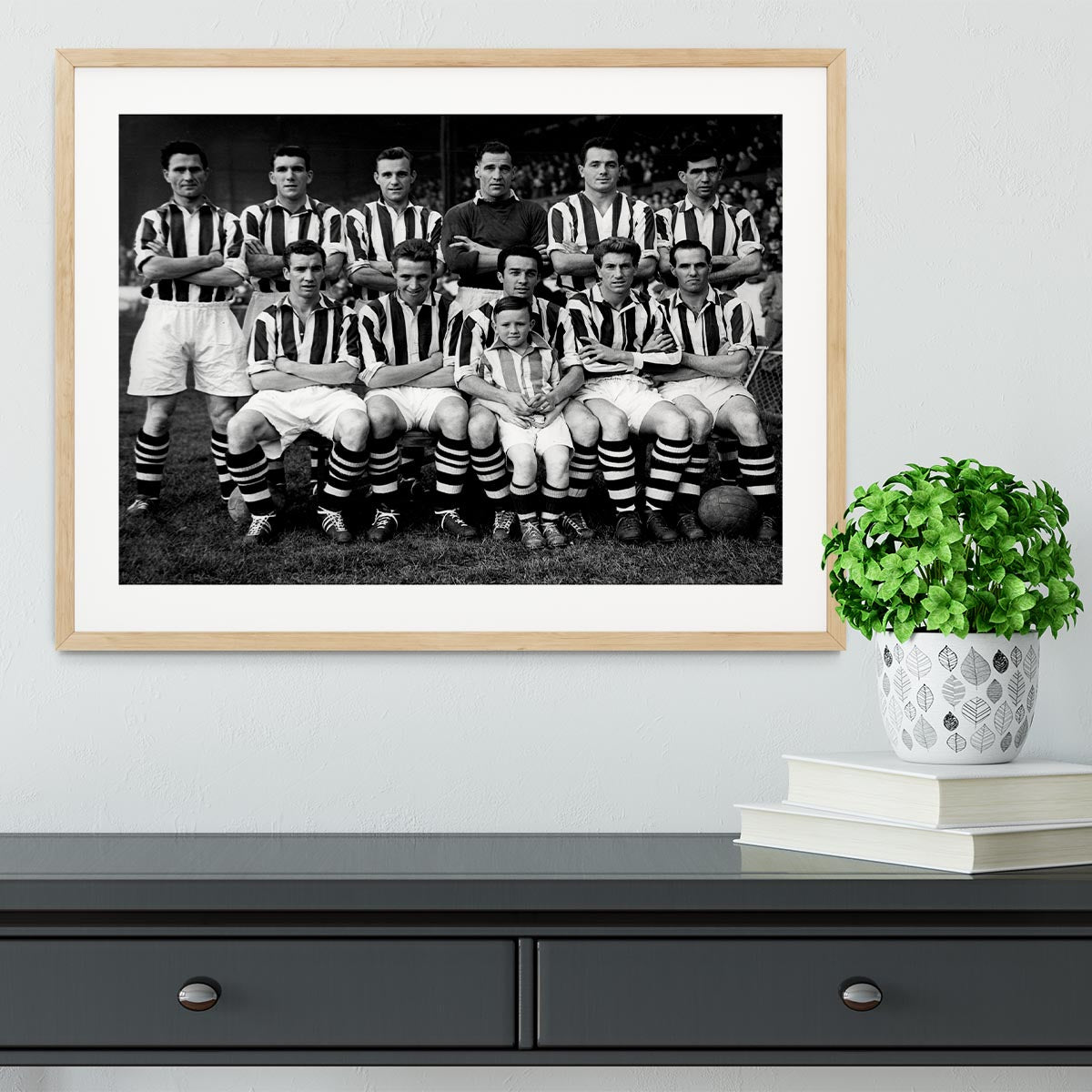 West Bromwich Albion Football Club Team Photo 1955-56 Framed Print - Canvas Art Rocks - 3